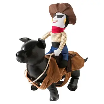 Куче Хелоуин костюми Каубой ездач куче кърпа Хелоуин костюми Регулируеми рицар стил дишаща куче дрехи удобни за