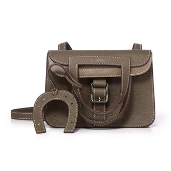 Луксозна марка 100% естествена кожа чанта Дамска чанта за рамо Класически женски Crossbody чанта портмонета