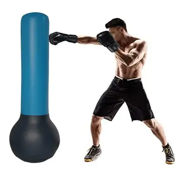 Надуваем боксов пост Свободностоящ пост за бокс Сгъваем дизайн Боксово оборудване за тренировка Фитнес и развлечения