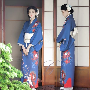 Най-продаваната богиня момиче печат кимоно вятър халат снимка облекло японски подобрен нов японски Cos аниме кимоно