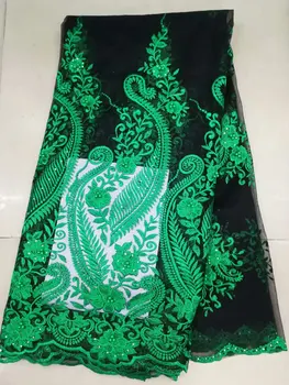 Нигерийски дантелени тъкани с камъни и мъниста embridery френски високо качество мрежа дантела плат за жени хубава рокля
