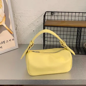 Нова чанта с цвят на бонбони Портмонета и чанти с цип Луксозни дизайнерски ежедневни носещи широк раменен колан ръчна чанта