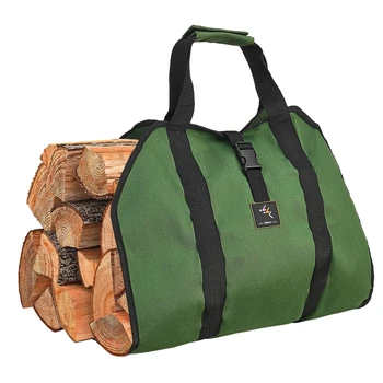 Открит къмпинг дърва за съхранение чанта транспорт платно голяма пазарска чанта за превозвач устойчиви на надраскване и износване