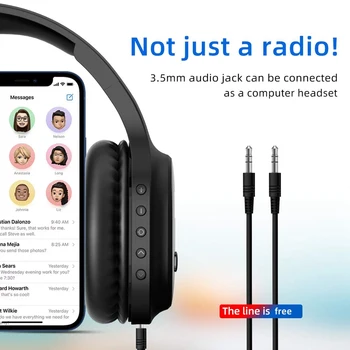Портативни FM радио слушалки Безжични Bluetooth слушалки FM радио Walkman за джогинг, косене, колоездене, FM приемник
