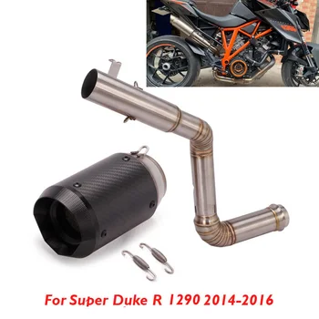Приплъзване на мотоциклет изпускателна пълна система шумозаглушител шумозаглушител заглавна връзка връзка тръба за KTM 1290 Super Duke R 2014 2015 2016