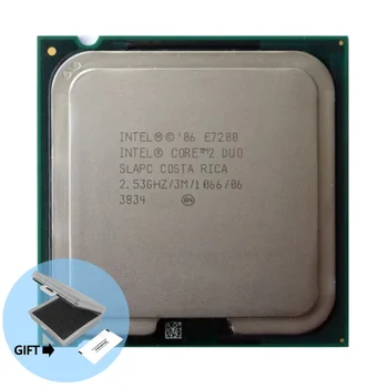 Процессор Intel Core2 Duo E7200LGA775 поддержанный б/у, исправный (2 ядра, 3 Мб кэш, 2,53 ГГц, 1066 МГц ФСБ)