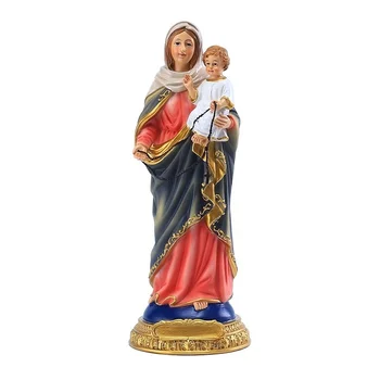 Религиозна щедра статуя на Дева Мария и дете бебе религиозен декор католически празник фигурка декорация