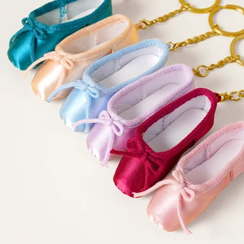 Ръчно изработени мини сатен Pointe обувки ключодържател балет обувки ключодържател балет чар верига чанта висулка балет аксесоари