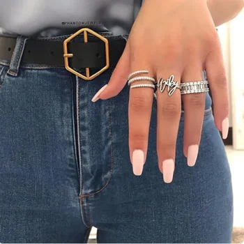 Сладък 3 кръгъл сребърен цвят пръстен с Bling циркон камък за жени мода бижута сватба годежен пръстен 2022