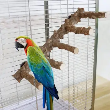 Стълба за птици Клетка за костур Nature Wood Stand Parrot Chew Toy for Small Medium Parrot Animal