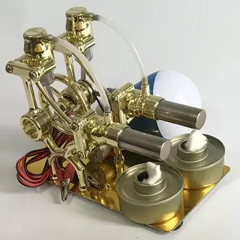 Стърлинг генератор парна машина физика експеримент наука популяризация наука малко производство малко изобретение играчка модел