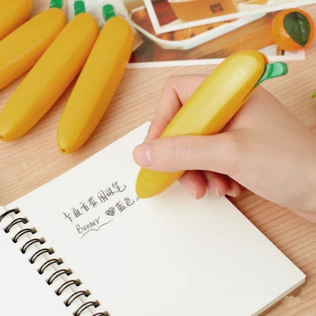 Творчески Смешни банан химикалка 0.38mm симулация плодове писане писалка училище офис стационарни студентски доставки новост подаръци
