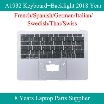 Френски Испански Немски Италиански Шведски Тайландски Швейцарски САЩ Великобритания клавиатура за Macbook Air A1932 Подсветка на клавиатурата 2018