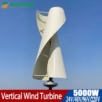 нова енергия вятърна мелница 5000W 12v 24v 48v 96V вертикална вятърна турбина генератор висока ефективност ниски обороти с контролер 5KW