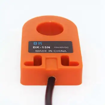  оранжев 15 мм дупка DC 6-36V 3 проводник NPN нормално отворен HX-DGS-15N индуктивен пръстен сензор за сензор за метална винтова пружина