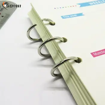 2Pcs метални хлабав листа книга класьор пръстени календар кръг 3 пръстена за тетрадка албум скрапбук клипове Аксесоари за бюро Kawaii
