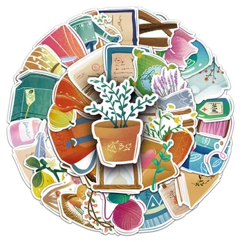 50Pcs лале растение карикатура декорация стикери за телефон случай куфар хладилник бележник DIY материал за деца играчки подаръци